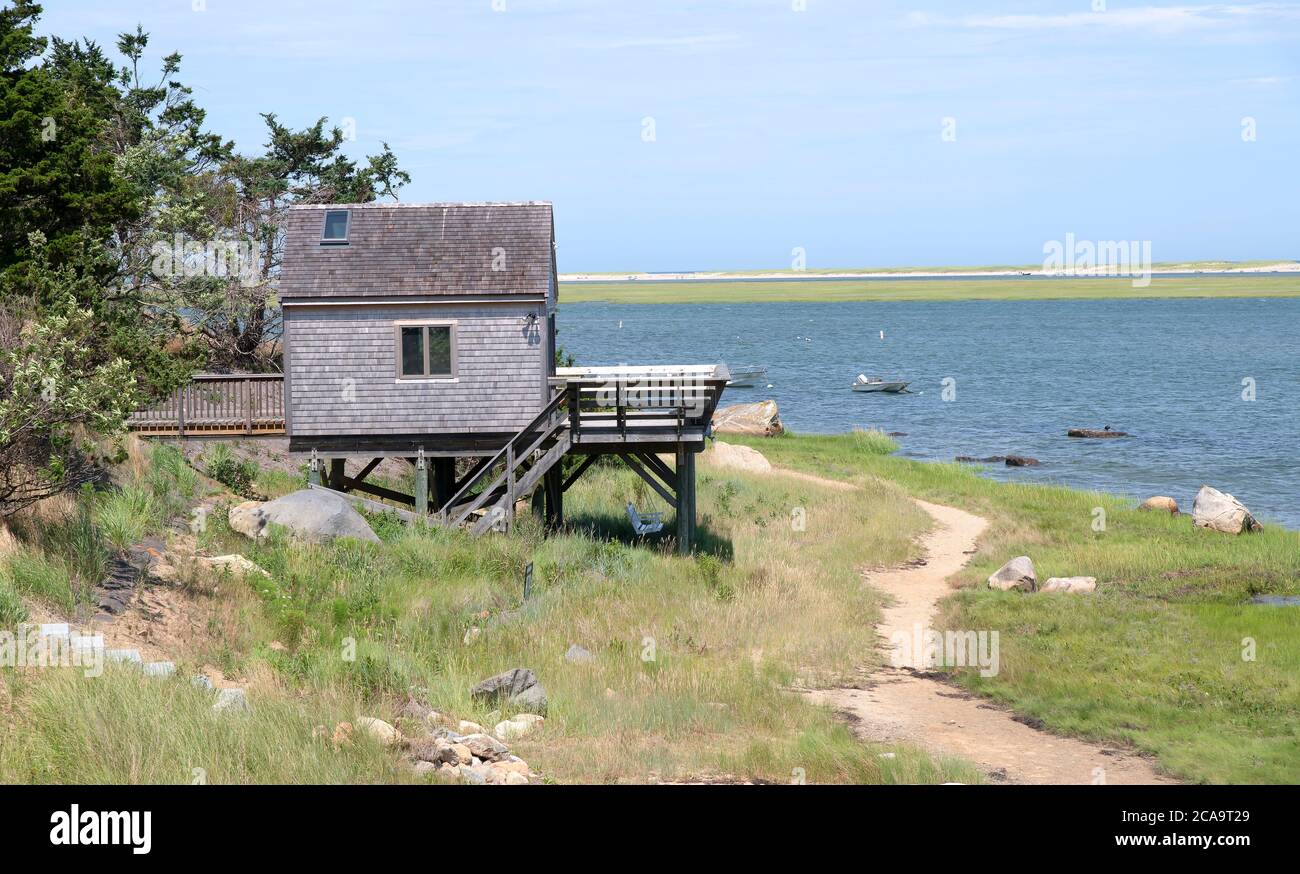 Une maison de plage à l'est de l'Orléans sur Cape Cod, Massachusetts, États-Unis Banque D'Images
