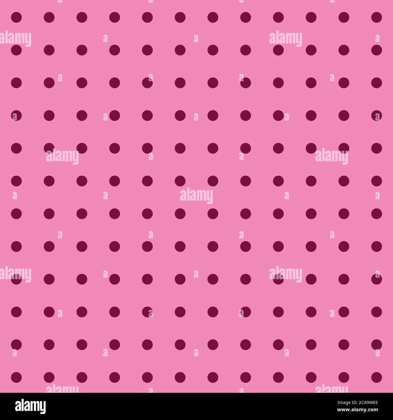 Pois roses sur fond rose dans du papier numérique 12x12 pour la conception graphique et les éléments de page. Points ou cercles de forme plus petite en lignes de couleur magenta. Banque D'Images