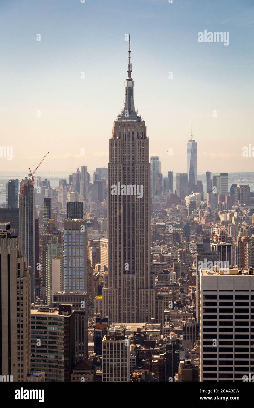 le remboulement de l'empire state (photo prise depuis le sommet du rocher) Banque D'Images