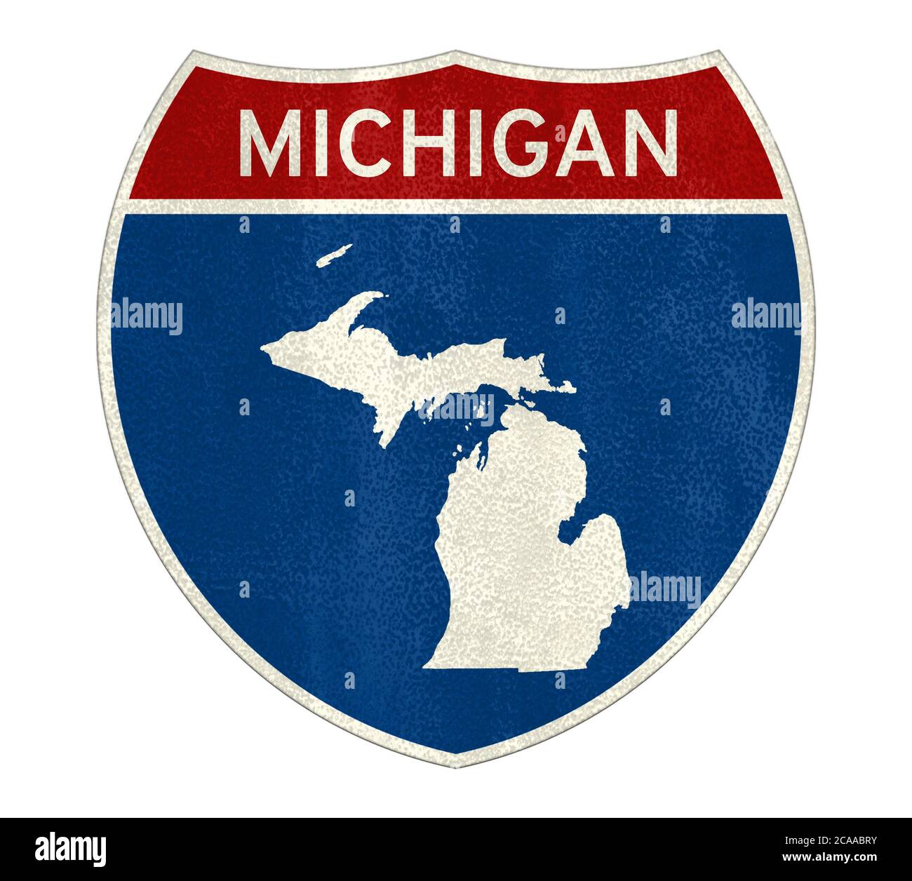 Carte des panneaux de l'Interstate du Michigan Banque D'Images