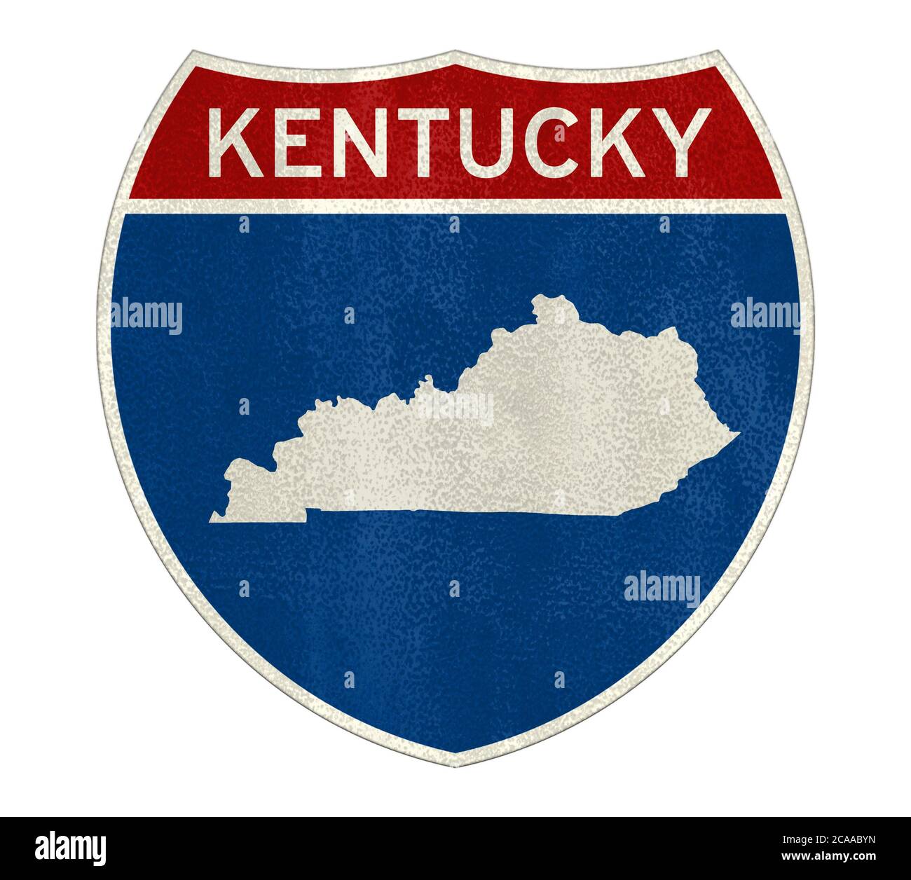 Carte des panneaux de l'Interstate du Kentucky Banque D'Images