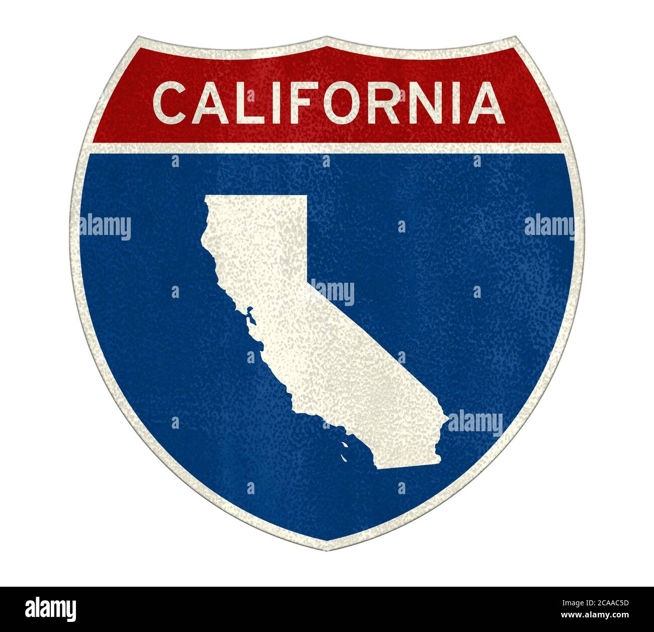 Californie Interstate road sign site Banque D'Images