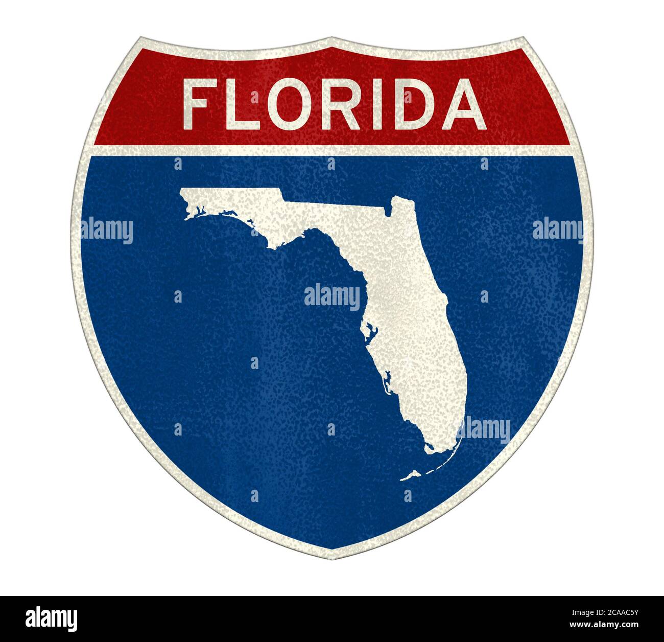 Panneau routier inter-États de Floride site Banque D'Images