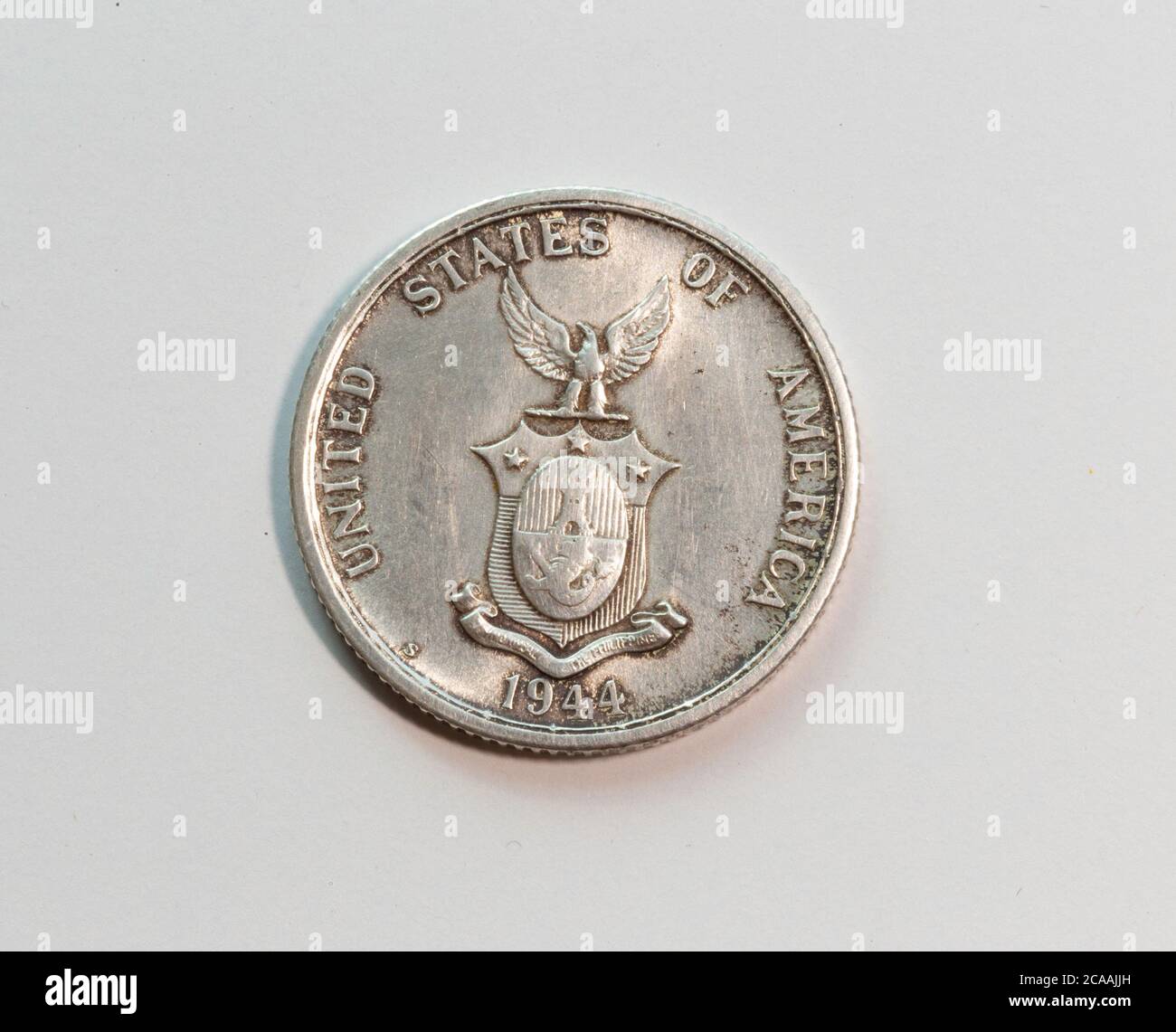 50 Centavos coin minted aux États-Unis, 1944, PHILIPPINES SOUS LA SOUVERAINETÉ des États-Unis Banque D'Images