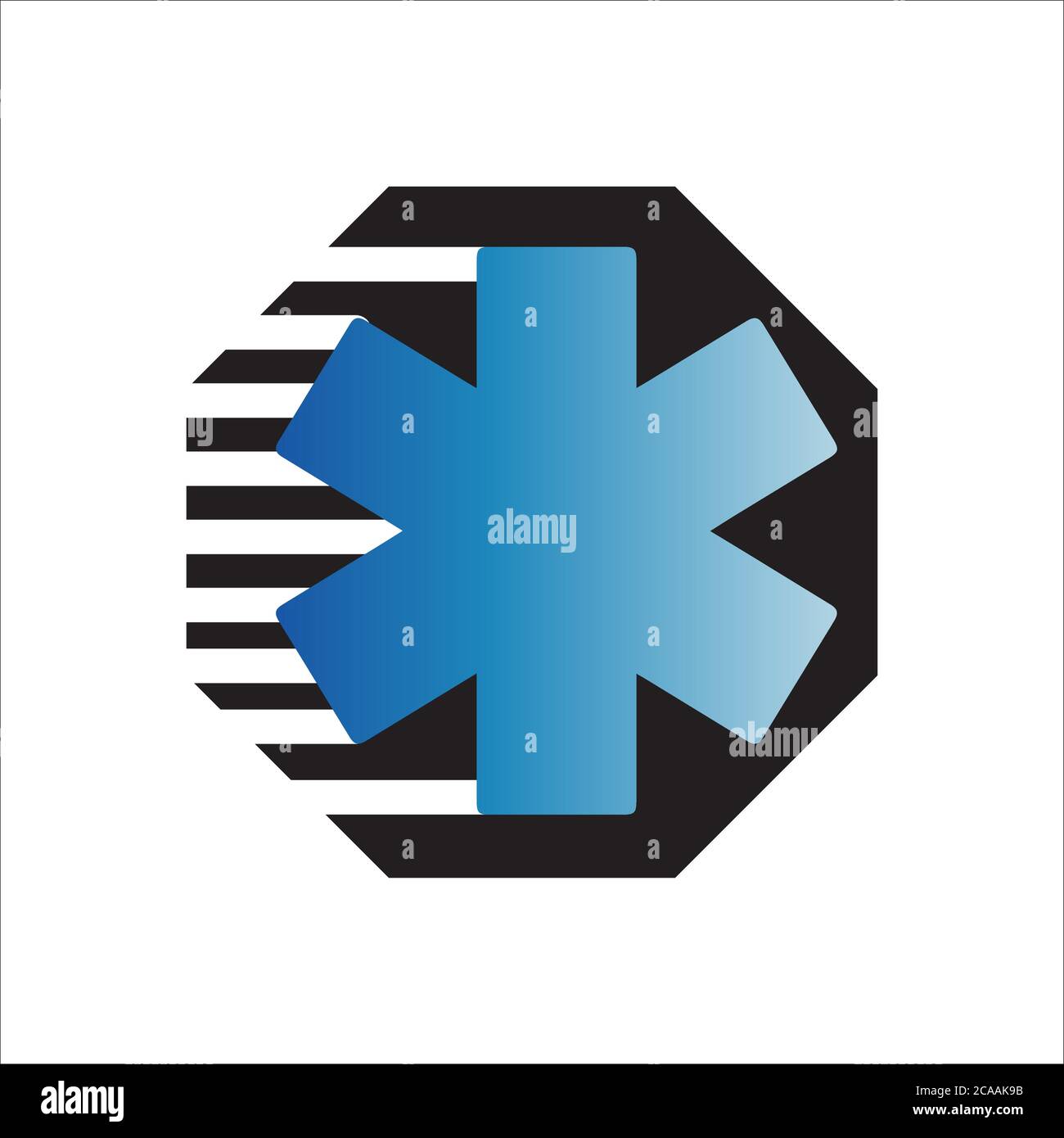 star of life un logo d'ambulance dessin vectoriel pour le signe ou le symbole de pharmacie d'urgence médicale Illustration de Vecteur