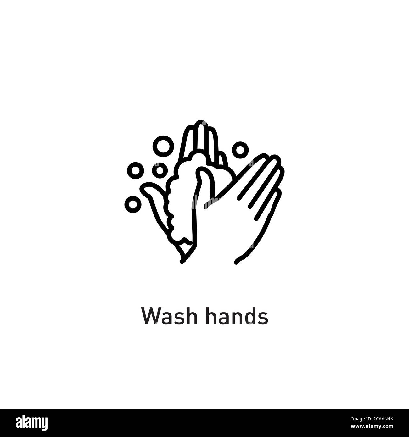 Lavez-vous les mains affiche d'avis autoadhésif. Hygiène personnelle soins de santé. Désinfection des mains lavage antibactérien. Prévention des virus. Lavage des mains Illustration de Vecteur