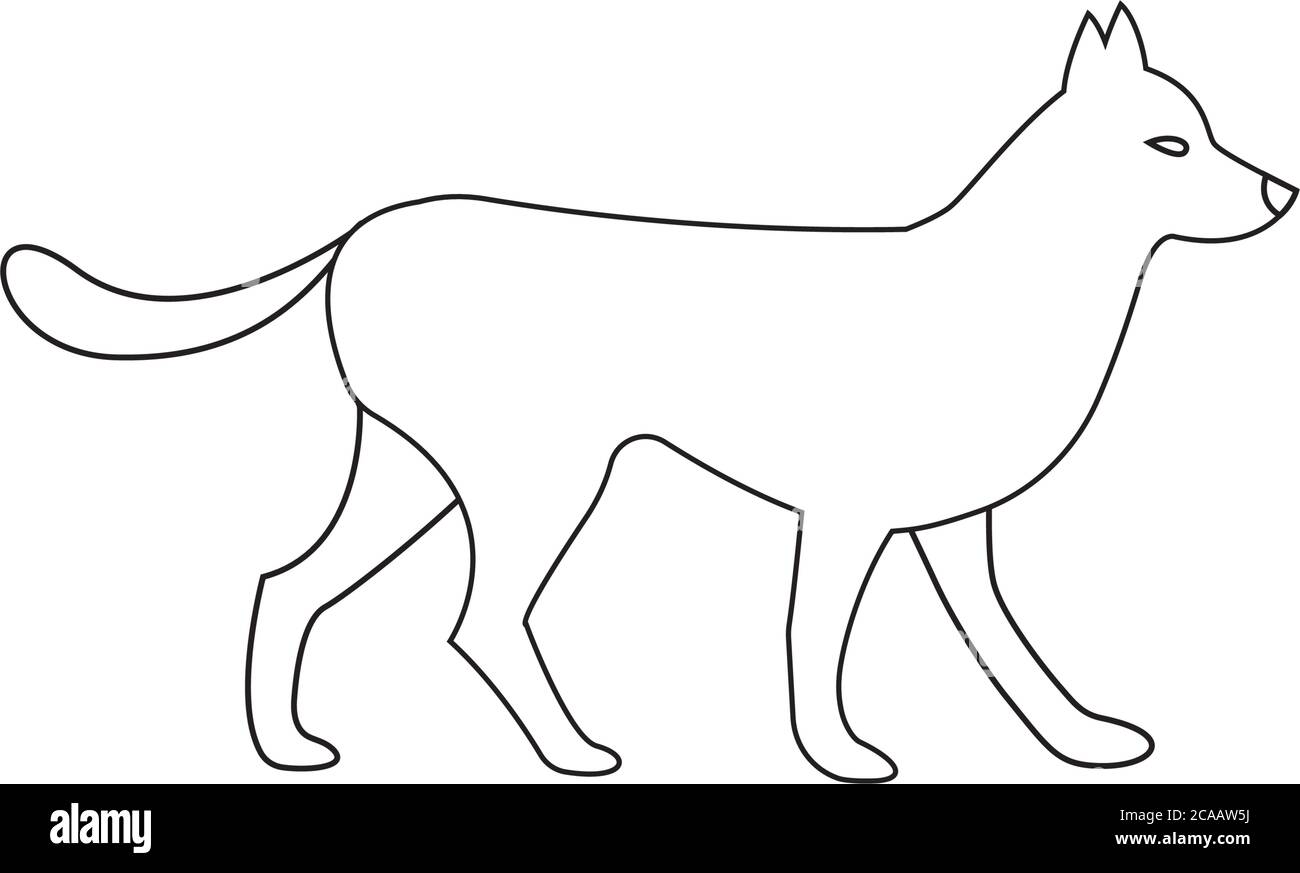 Vecteur d'icône PET, signe chien, pictogramme animal isolé sur blanc. Symbole chien, illustration du logo. Icône chien. Silhouette de chien Illustration de Vecteur