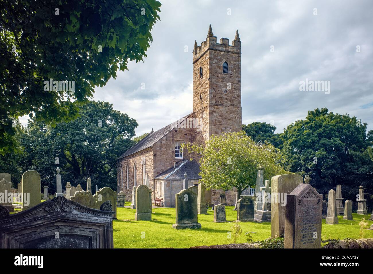 Église paroissiale de Tranent et cimetière, Tranent, East Lothian, Écosse, Royaume-Uni. Banque D'Images