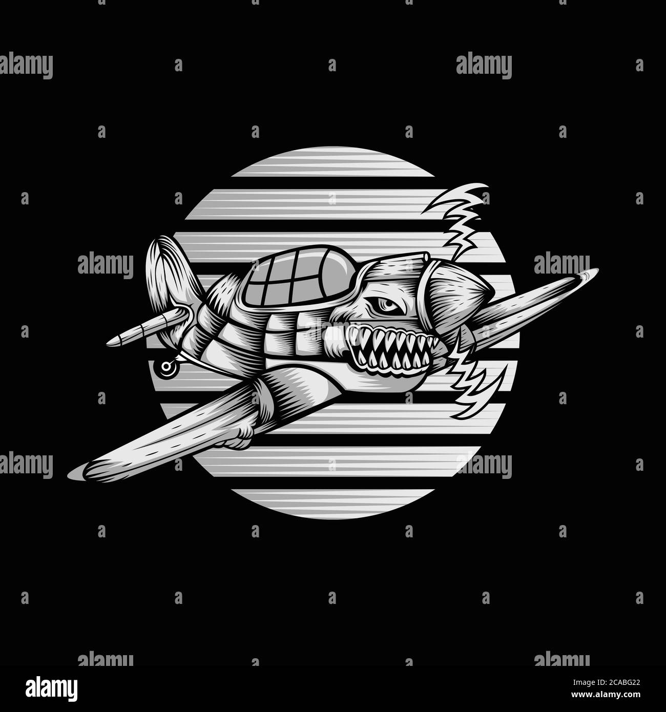 Illustration Shark Hurricane Ariplane Vector pour votre entreprise ou votre marque Illustration de Vecteur