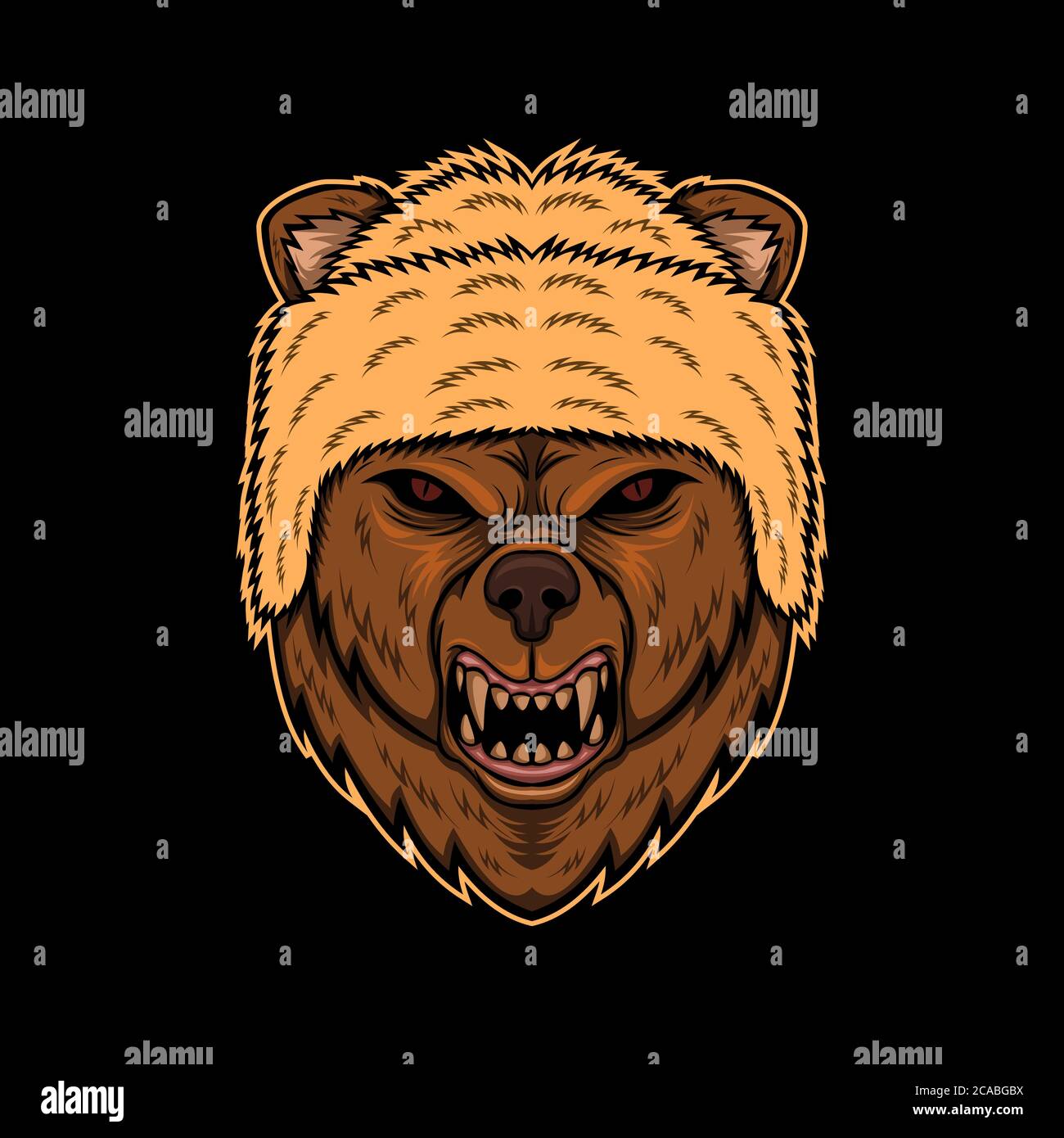 angry bear vector illustration incroyable design pour votre entreprise ou marque Illustration de Vecteur