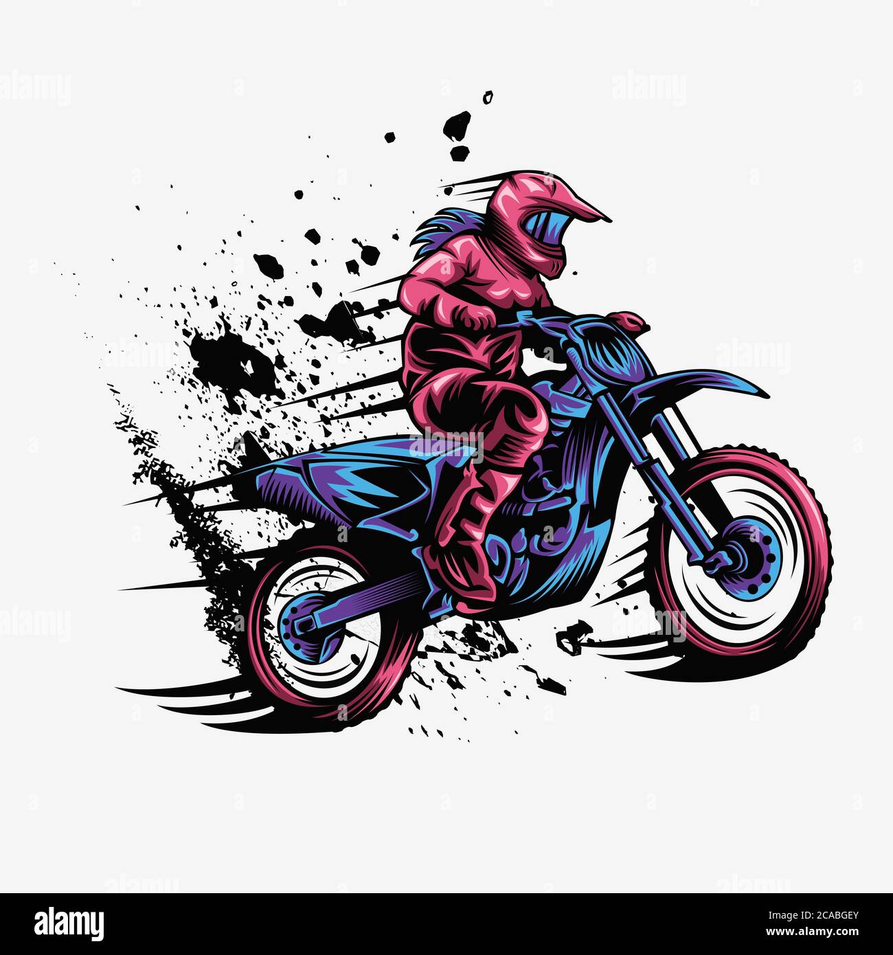 illustration de la conception de vecteur de motocross pour fille pour votre  entreprise ou marque Image Vectorielle Stock - Alamy