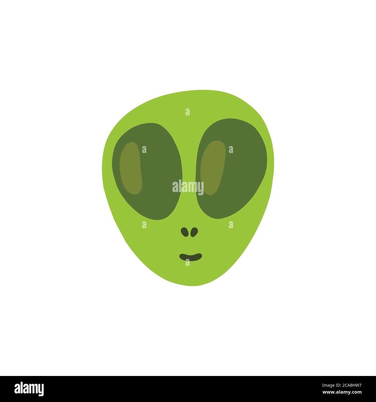 icône alien doodle, illustration de couleur vectorielle Illustration de Vecteur