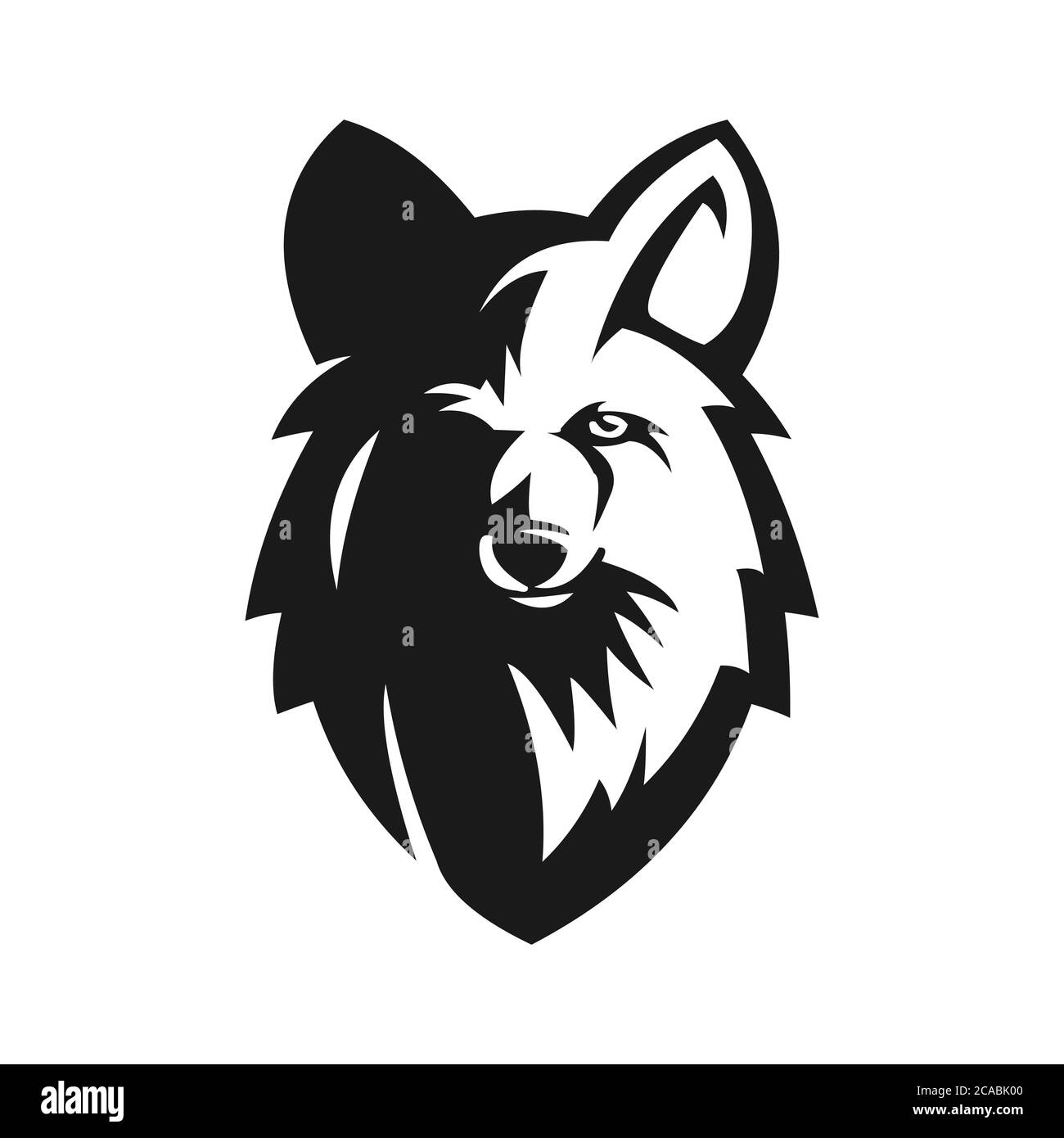 wolf head e sport mascotte vecteur illustration design incroyable pour votre entreprise ou marque Illustration de Vecteur