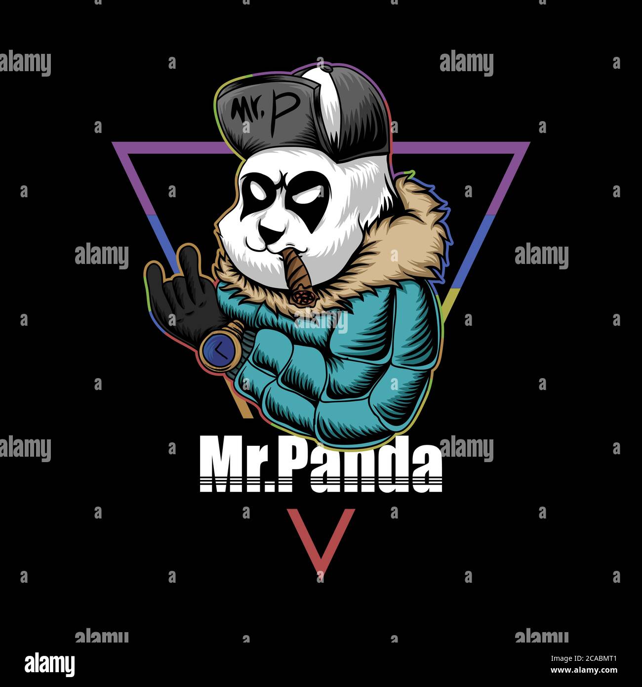 Panda est une illustration parfaite pour votre entreprise ou votre marque Illustration de Vecteur