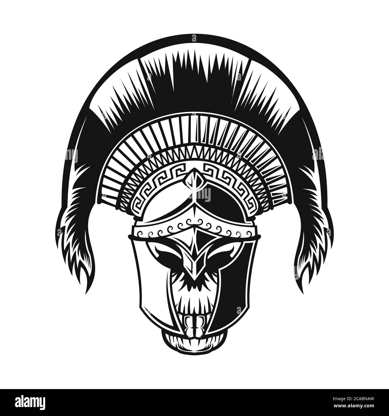 logo spartan crâne un design incroyable pour votre entreprise ou marque Illustration de Vecteur