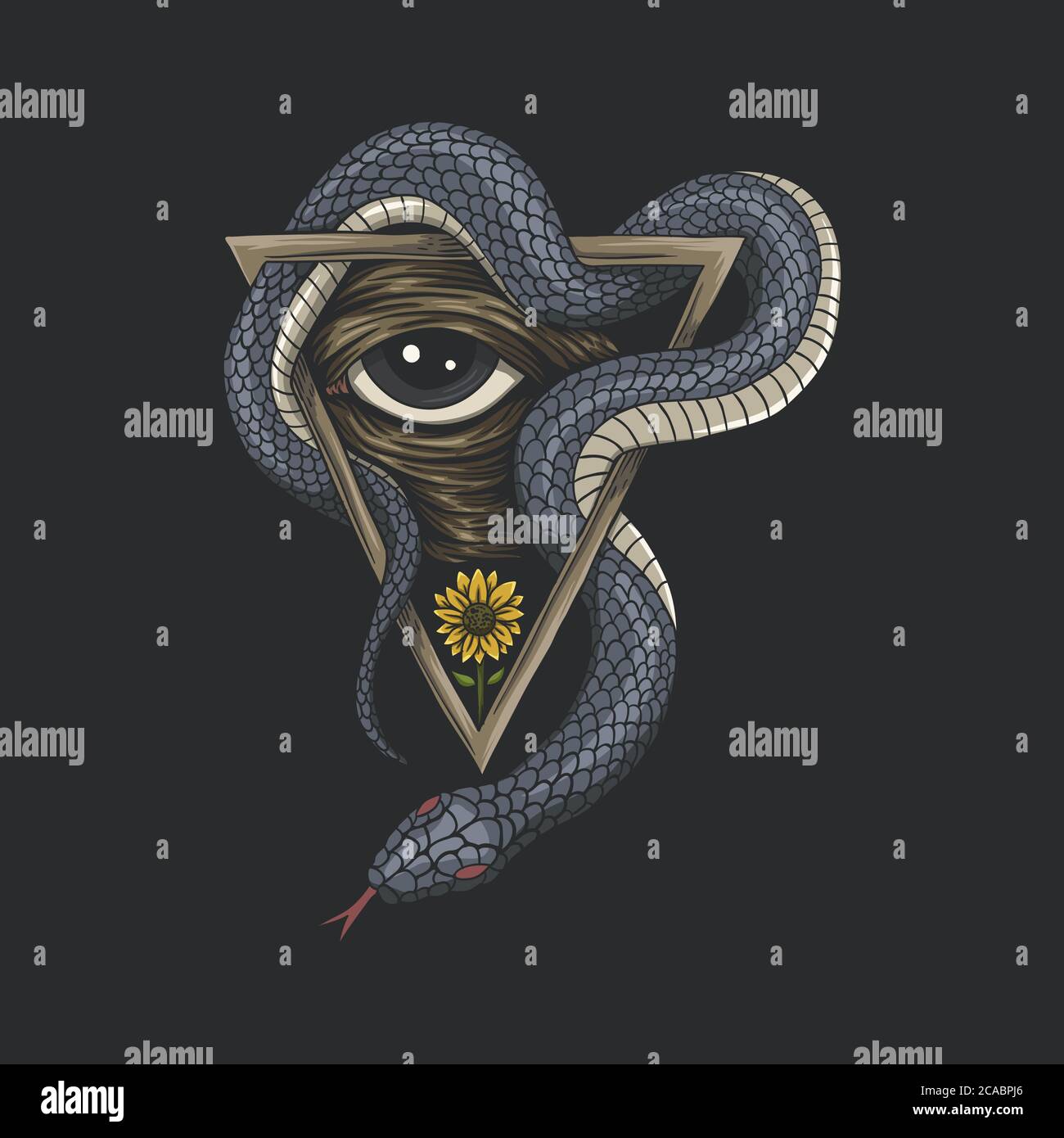 Illustration vectorielle Snake One Eye pour votre entreprise ou votre marque Illustration de Vecteur