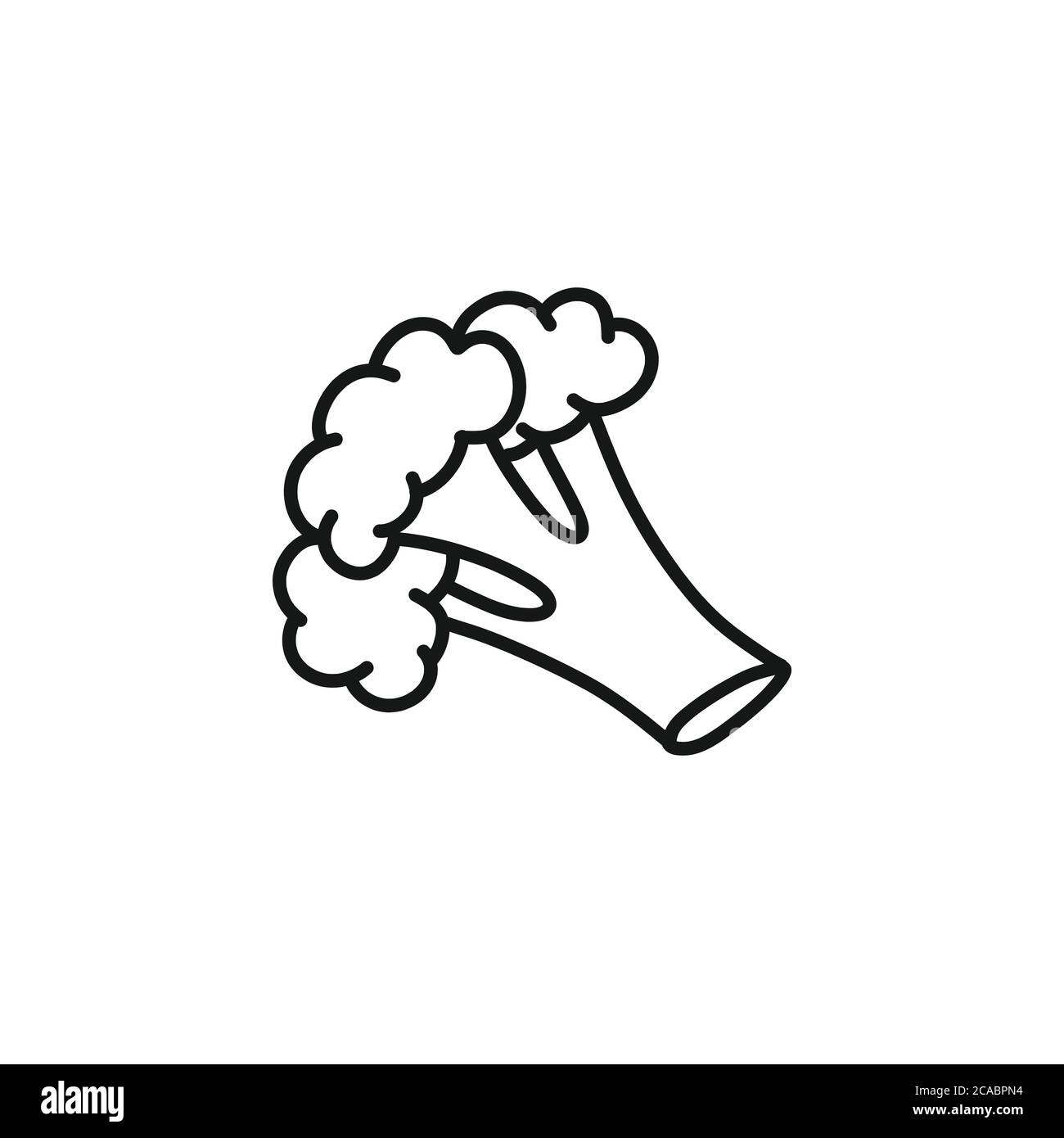 icône de boulinet de brocoli, illustration de la ligne vectorielle Illustration de Vecteur