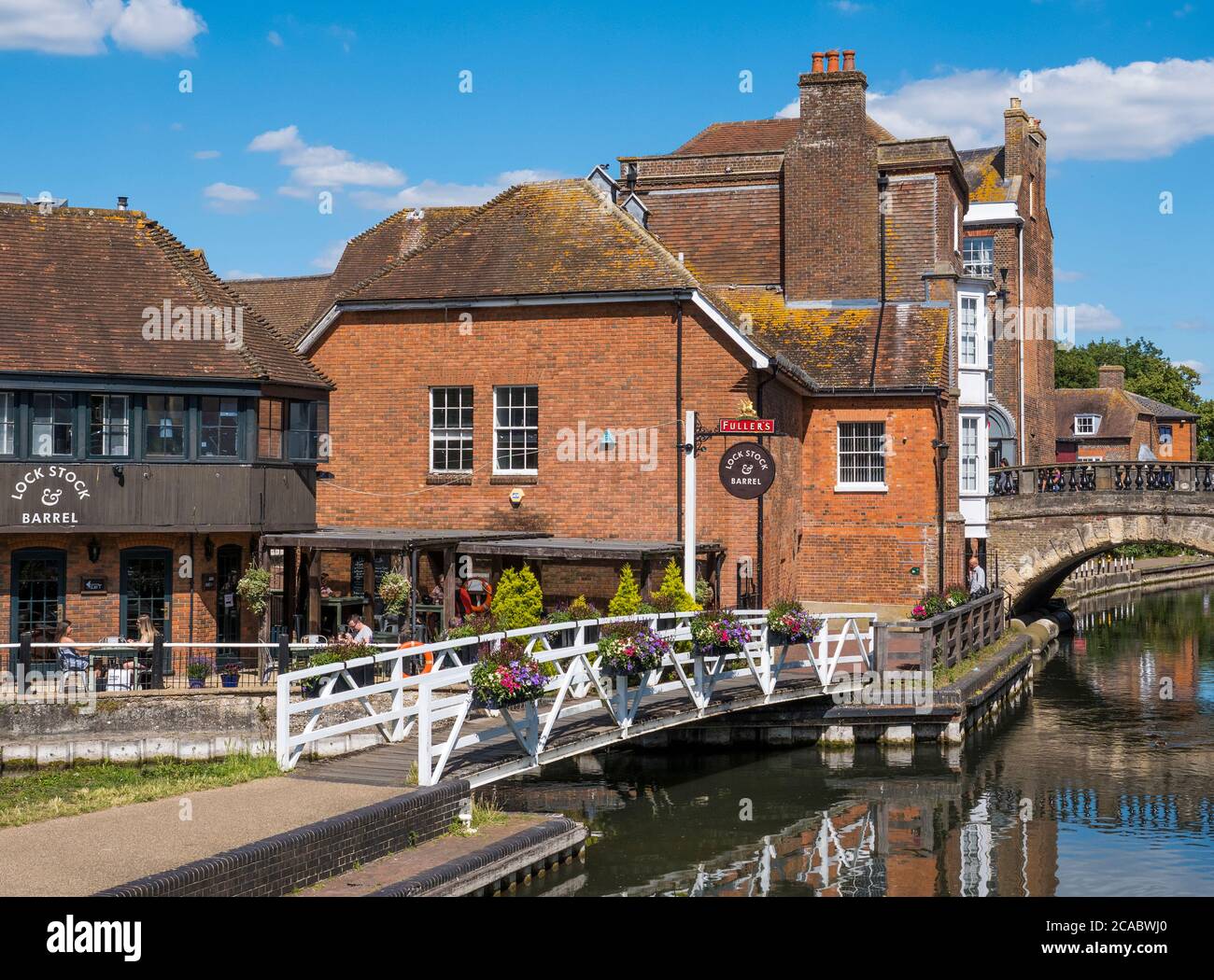The Lock stock & Barrel, Newbury on the River Kennett, Central Newbury, Berkshire, Angleterre, Royaume-Uni, GB. Banque D'Images