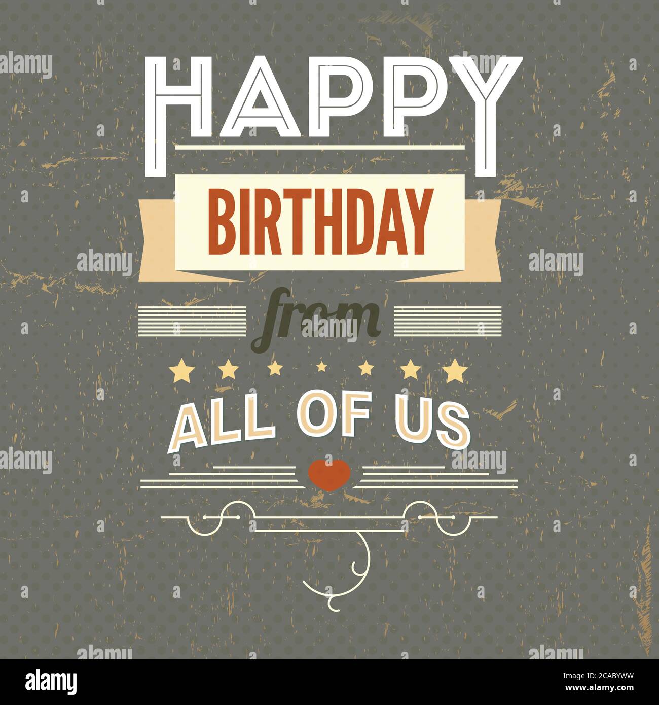 Joyeux Anniversaire Typographie Affiche Ancienne Image Vectorielle Stock Alamy