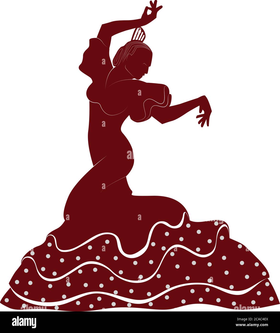 une danseuse espagnole typique de séville Illustration de Vecteur