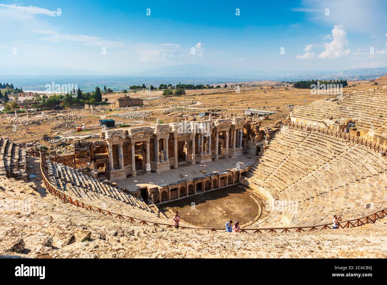 Théâtre romain de Hiérapolis - Pamukkale, Turquie. Banque D'Images