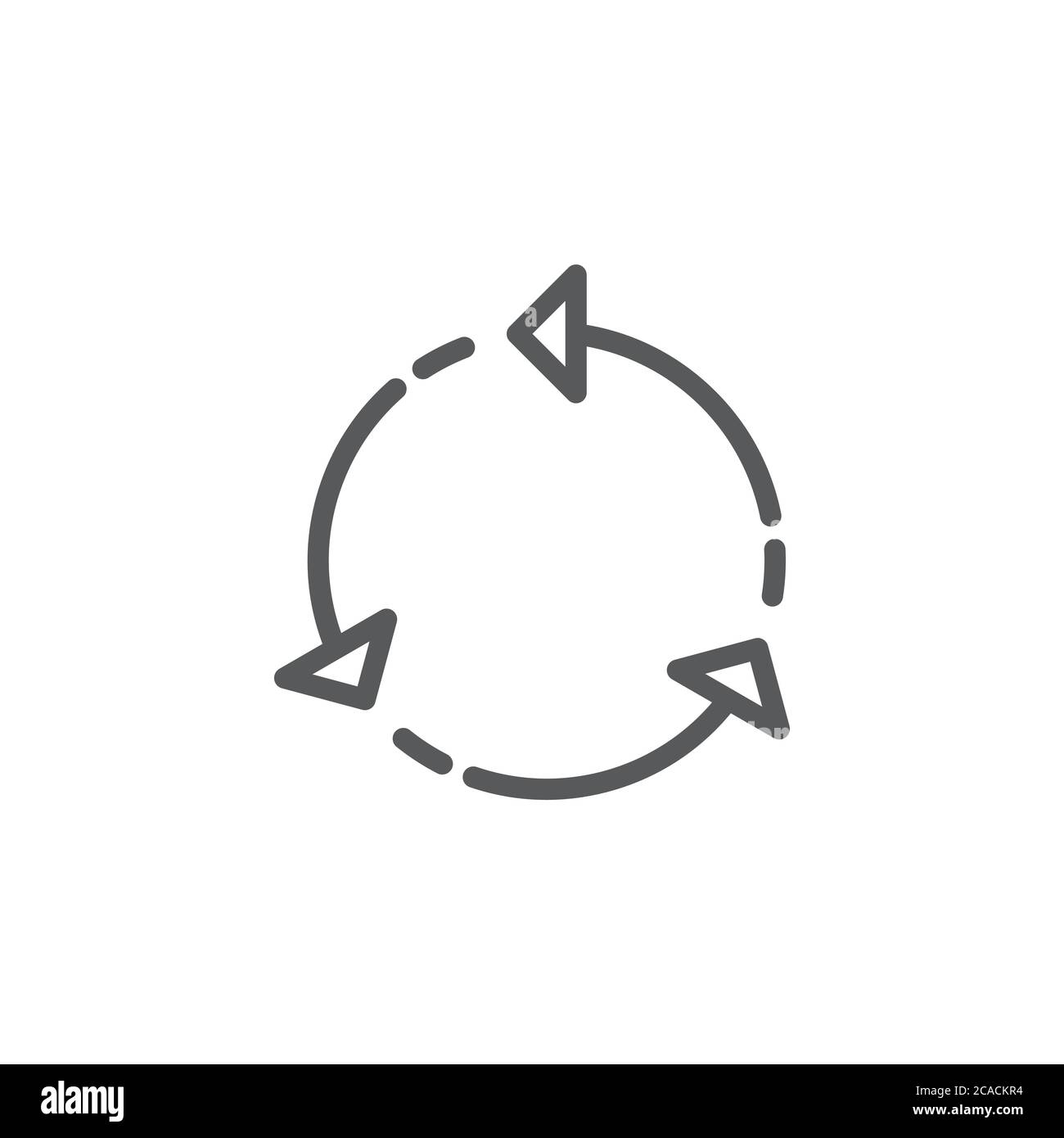 Trois flèches font défiler le symbole d'icône de vecteur isolé sur fond blanc Illustration de Vecteur
