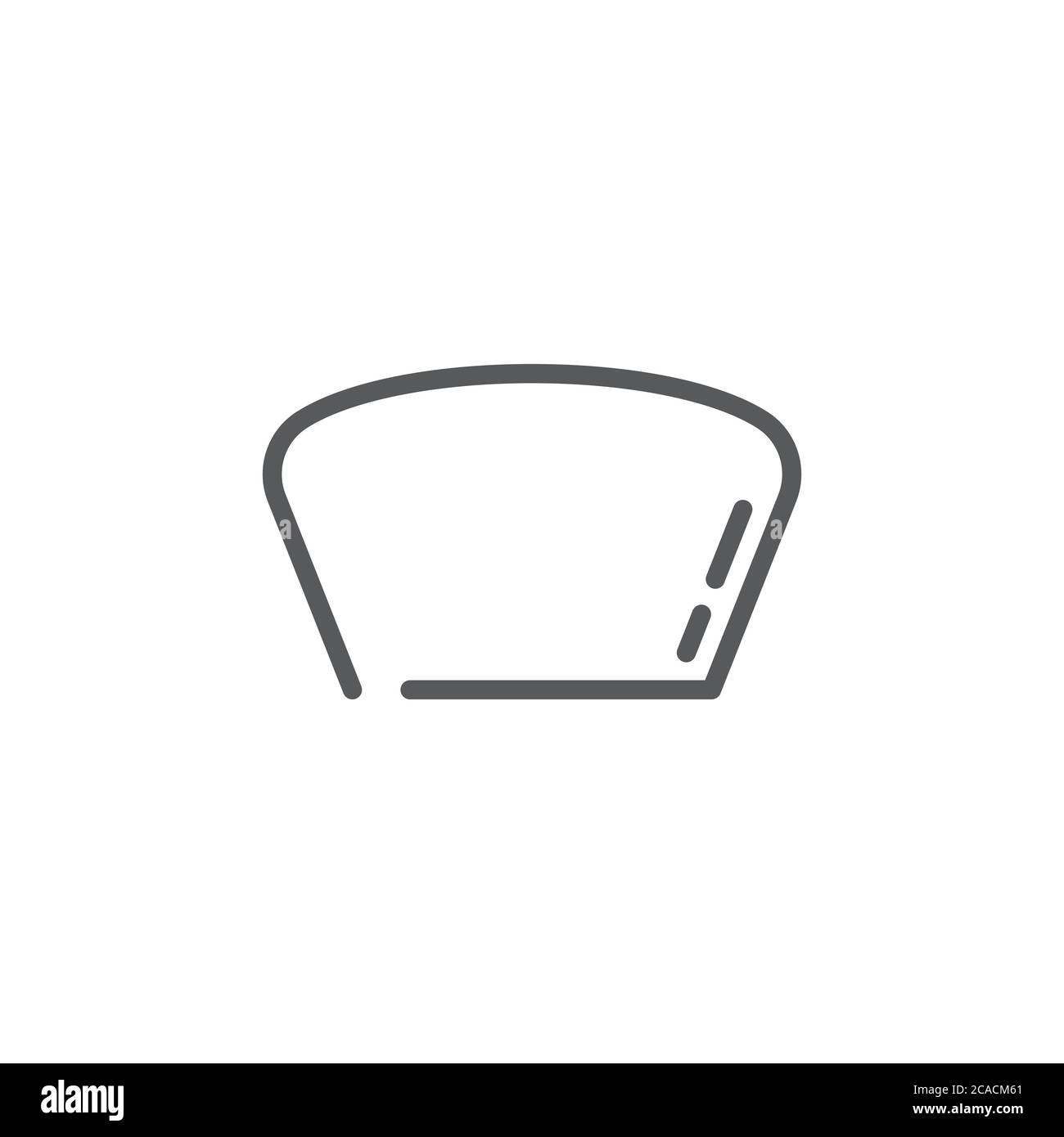 Symbole d'icône de vecteur de glace de voiture de pare-brise isolé sur fond blanc Illustration de Vecteur