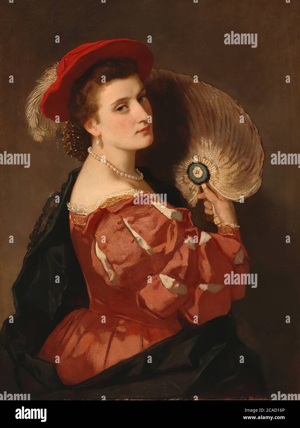 Becker Carl Ludwig Friedrich - Venetian Bella Donna - École allemande - 19e siècle Banque D'Images
