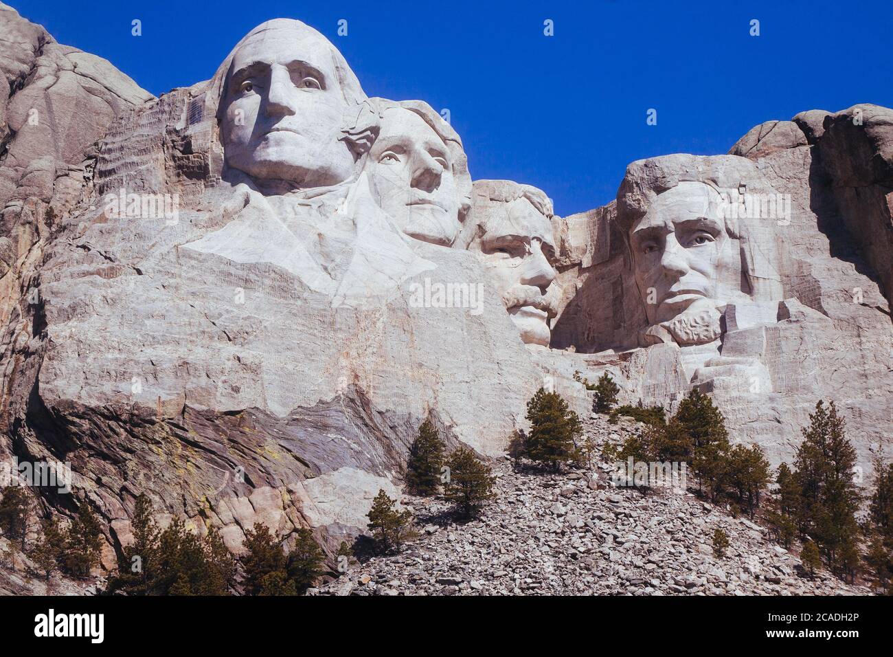 Mt. Rushmore aperçu des quatre présidents Banque D'Images