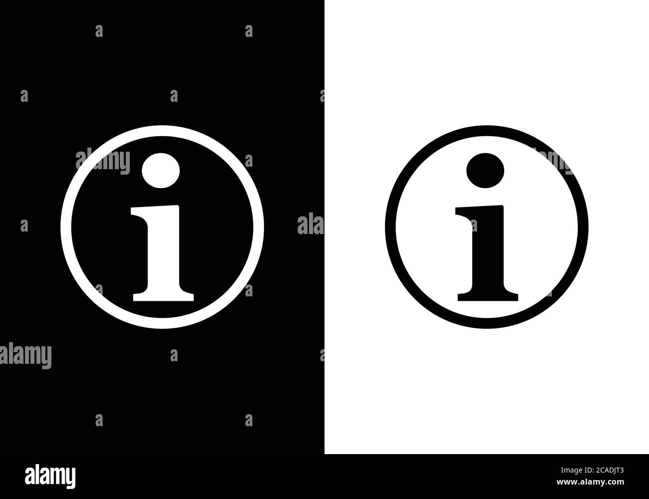Illustration vectorielle de l'icône d'information. Info symbole simple ...