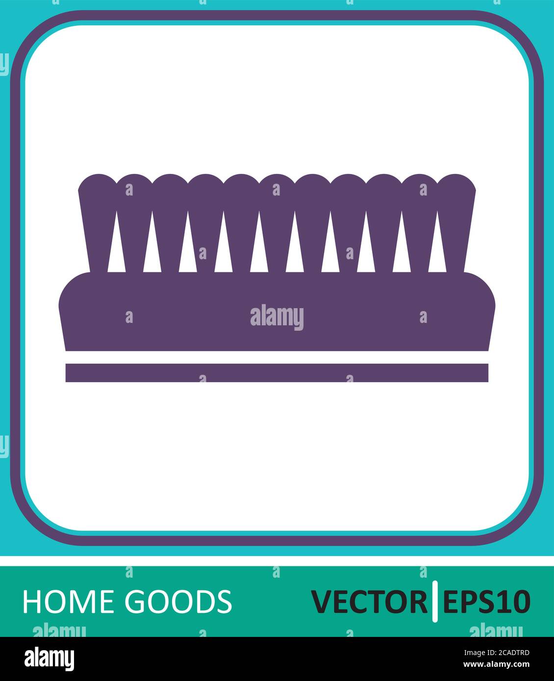 Brosse à vêtements. Icône vecteur. Illustration vectorielle simple pour la conception graphique et Web. Illustration de Vecteur