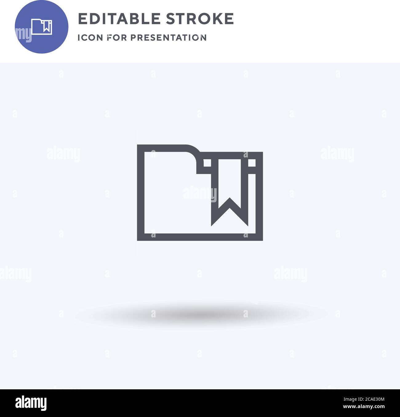 Vecteur d'icône de signet, signe plat rempli, pictogramme solide isolé sur blanc, illustration du logo. Icône de signet pour la présentation. Illustration de Vecteur