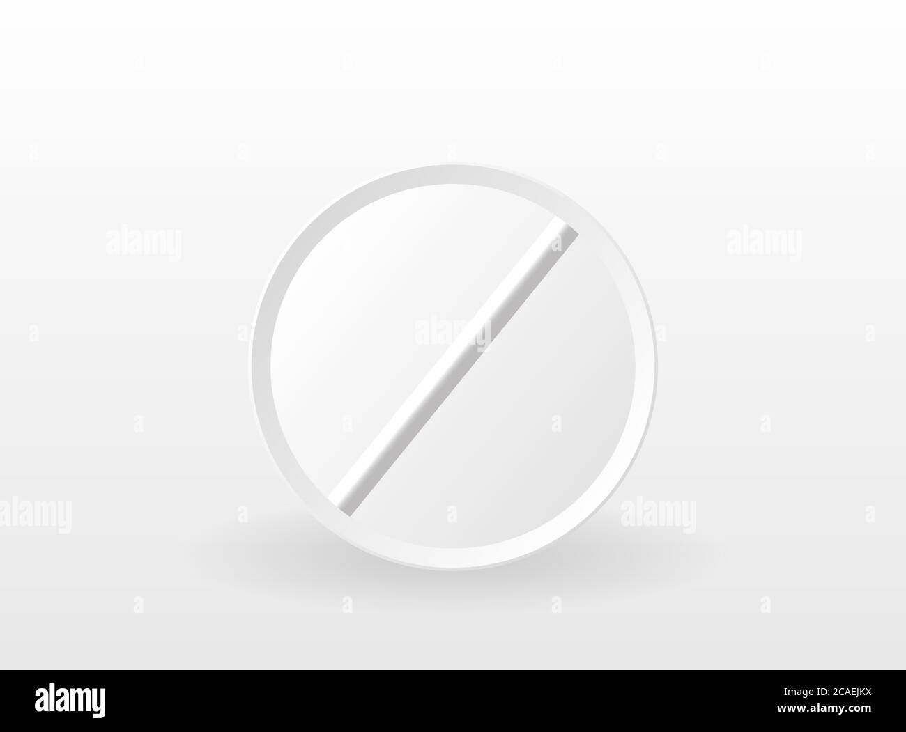 Tablette blanche ronde naturaliste. Médicament contre la grippe, vaccin contre la maladie. Illustration vectorielle Illustration de Vecteur