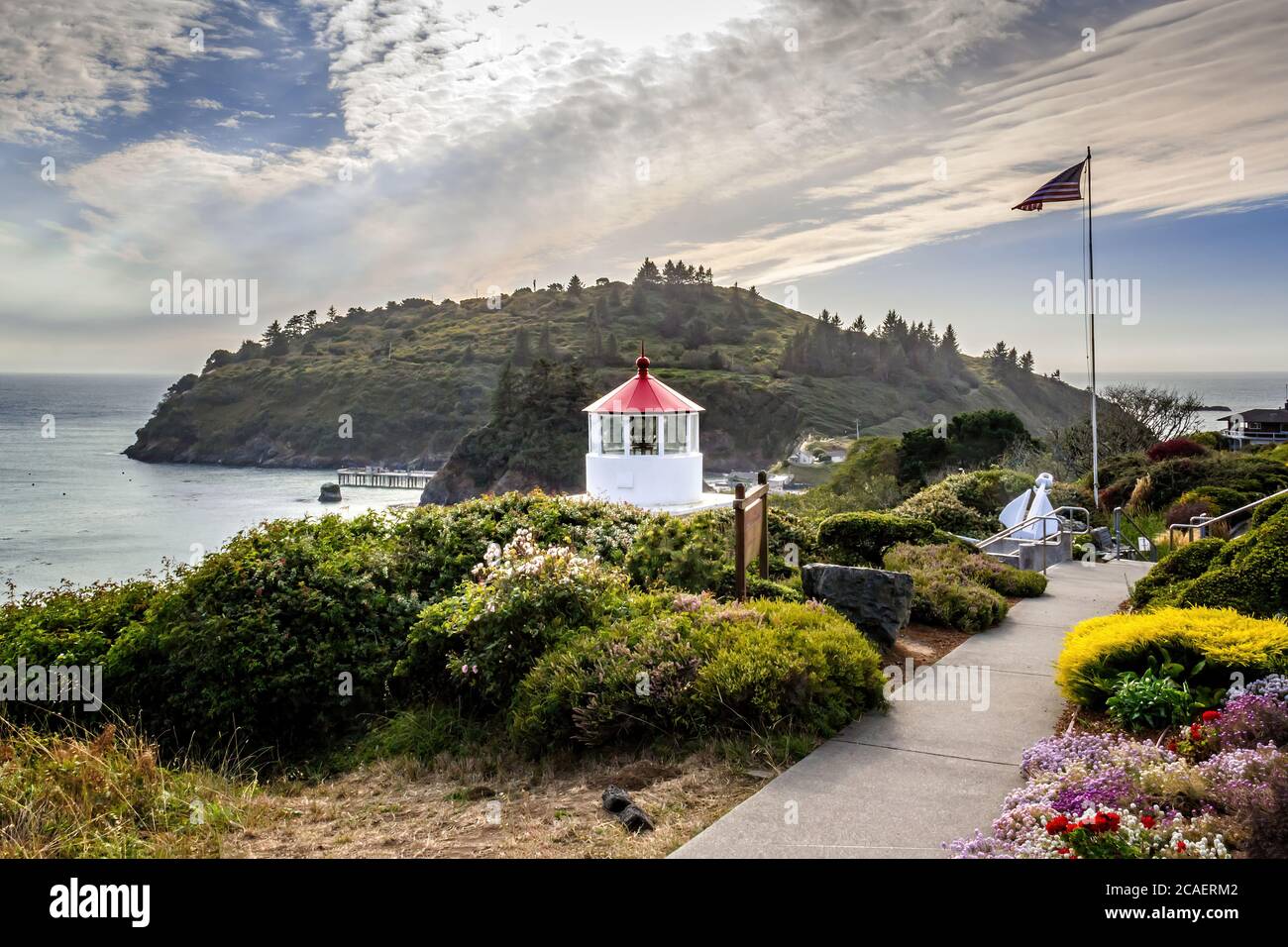 Trinidad Memorial Lighthouse, Trinidad, Californie, États-Unis Banque D'Images