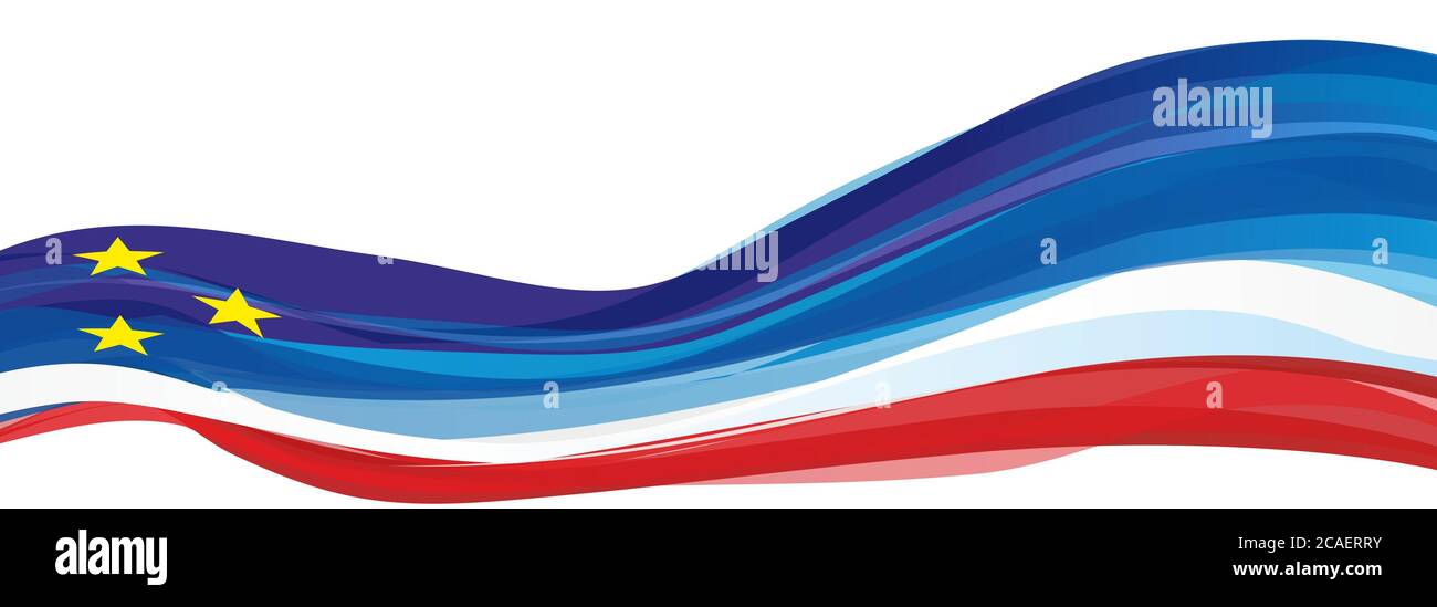 Drapeau de Gagaouzie, bleu blanc rouge avec étoiles jaunes drapeau de Gagaouzie Banque D'Images