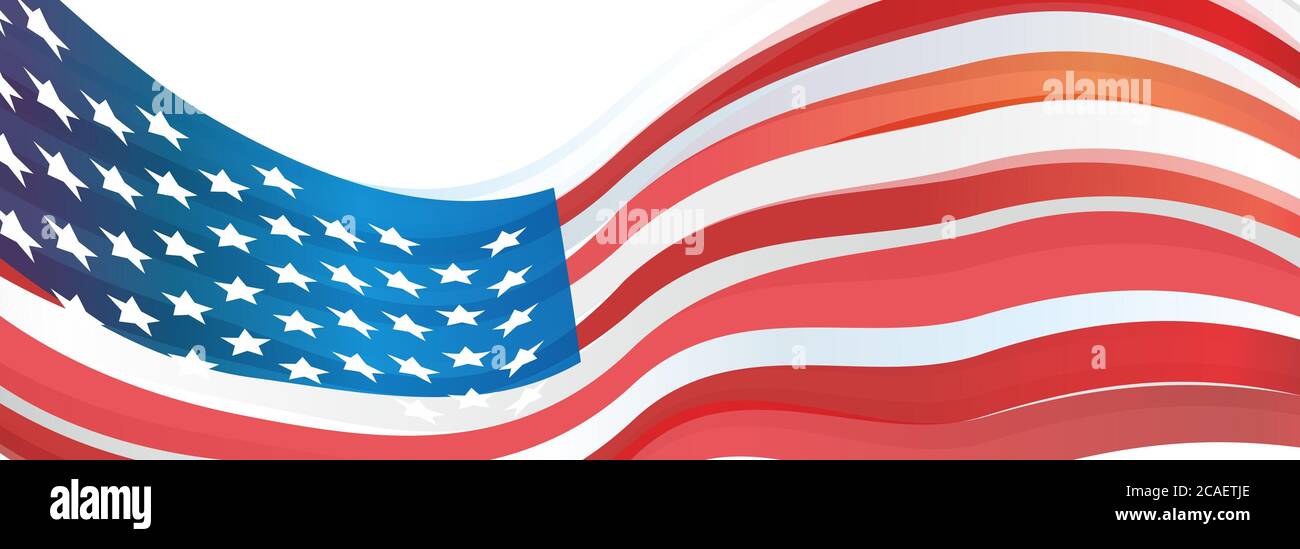 Drapeau des États-Unis, rouge blanc rayé avec rectangle bleu et étoiles sur le drapeau des États-Unis d'Amérique Banque D'Images