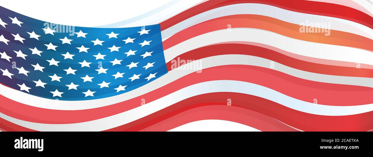 Drapeau des États-Unis, rouge blanc rayé avec rectangle bleu et étoiles sur le drapeau des États-Unis d'Amérique Banque D'Images