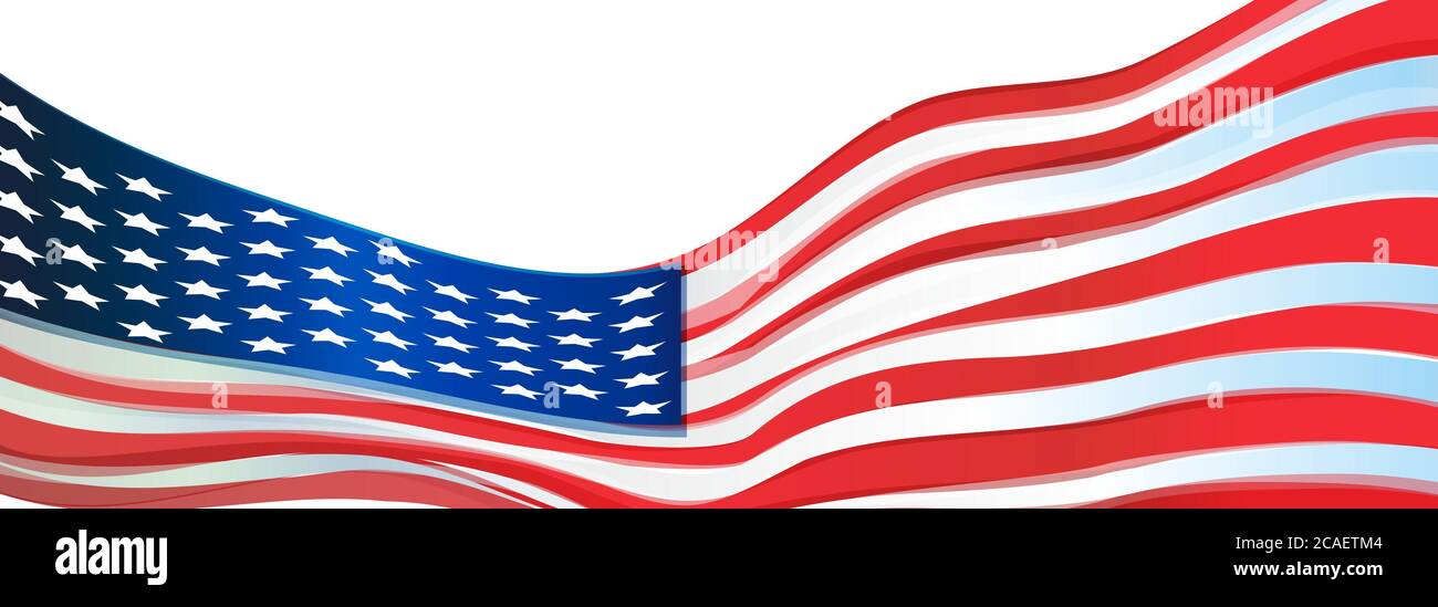 Drapeau des États-Unis, rouge blanc rayé avec rectangle bleu et étoiles sur le drapeau des États-Unis d'Amérique Banque D'Images