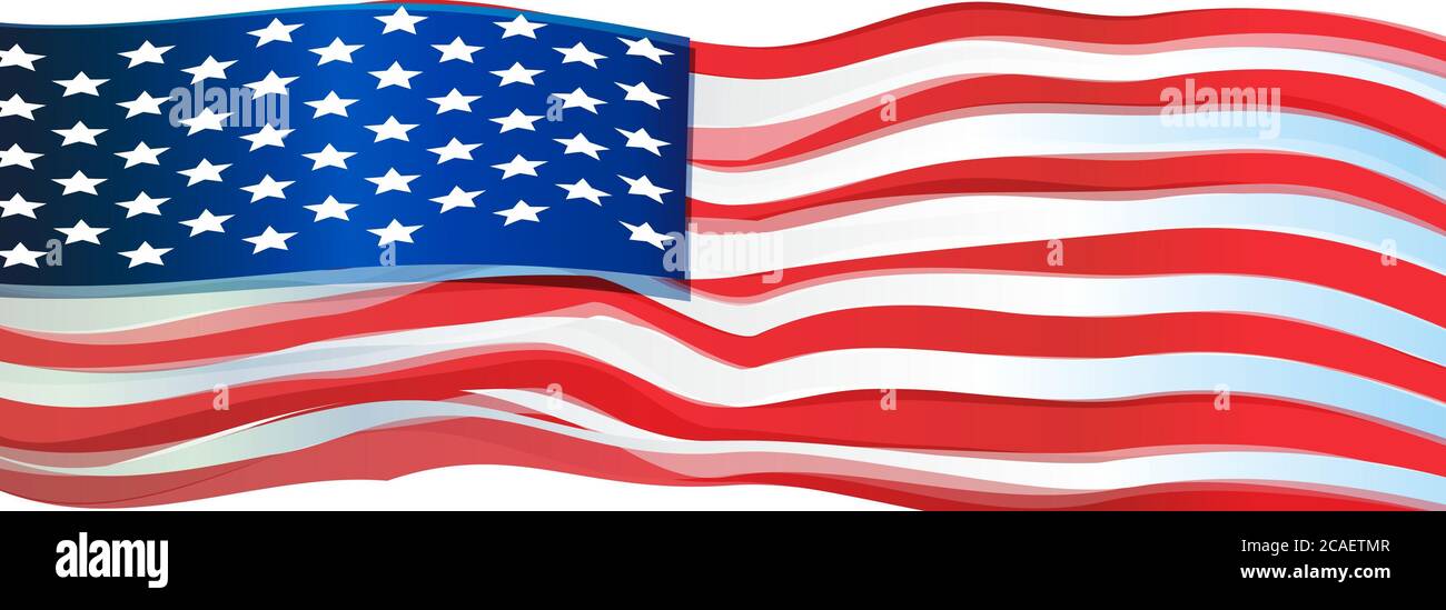 Drapeau des États-Unis, rouge blanc rayé avec rectangle bleu et étoiles sur le drapeau des États-Unis d'Amérique Banque D'Images