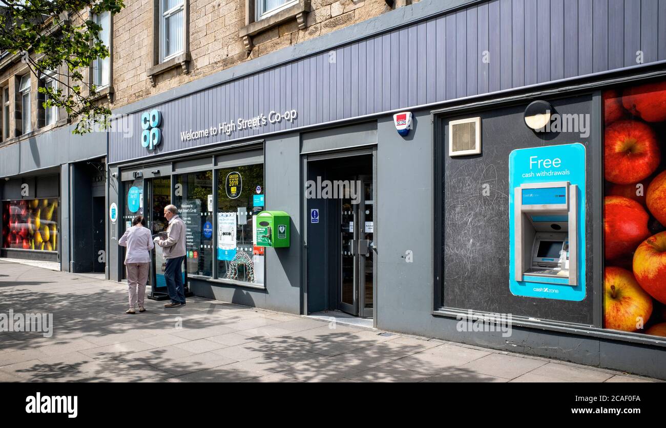 Magasin coopératif, High Street, Burntisland, Fife, Écosse, Royaume-Uni. Banque D'Images