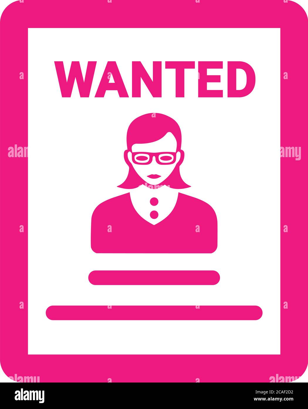 Affiche, icône de personne souhaitée. Idéal pour la conception et le développement de sites Web, de fichiers imprimés et de présentations, d'images de stock et de supports promotionnels Illustration de Vecteur