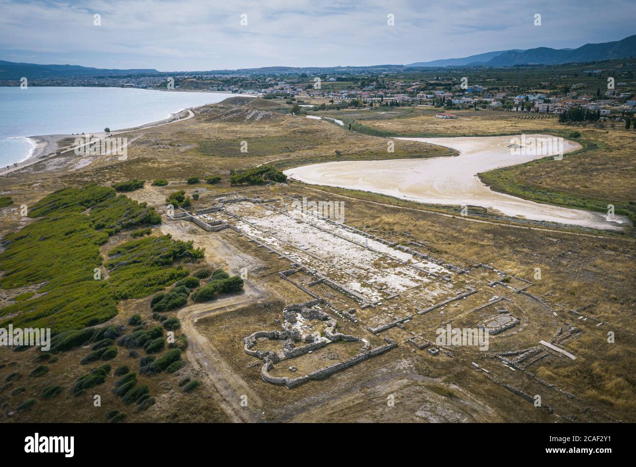 Basilique de Lechaion près de Corinthe, Grèce Banque D'Images