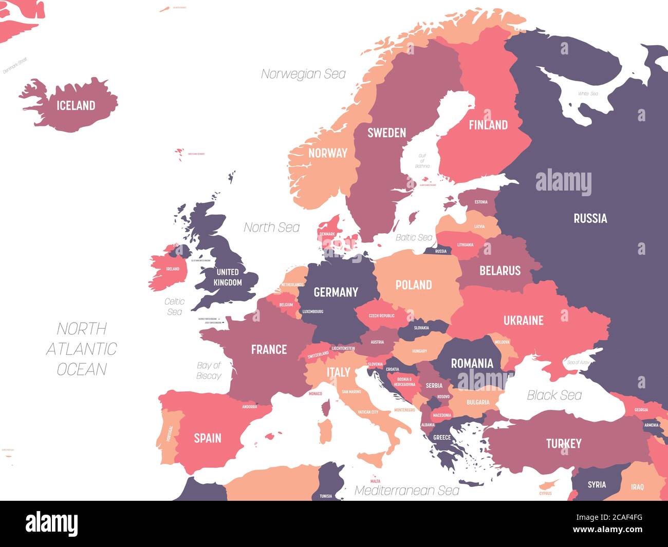 Carte De L Europe Carte Politique D Taill E Du Continent Europ En Avec Carte De L Europe Carte Politique Detaillee Du Continent Europeen Avec Etiquetage Des Noms De Pays D Ocean Et De Mer 2caf4fg