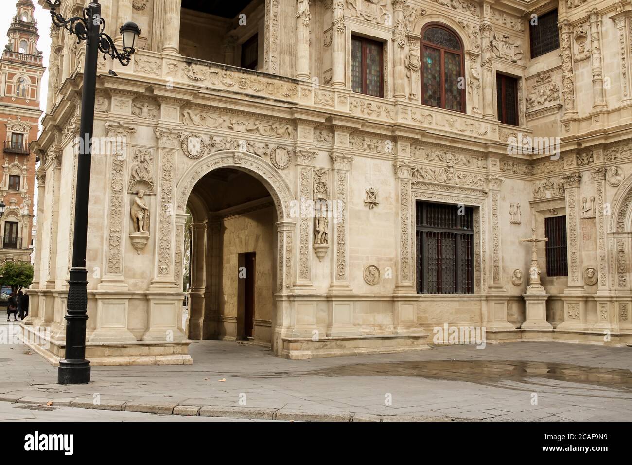 Seville Espagne Ayuntamiento De Seville Ou Hotel De Ville De Seville Espagne Il A Ete Construit Au Xvie Siecle Dans Le Style Renaissance Par L Architecte Di Photo Stock Alamy