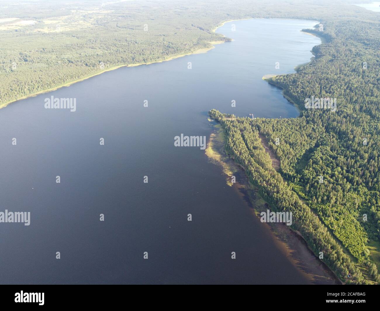 Un plan d'eau, vue aérienne Banque D'Images