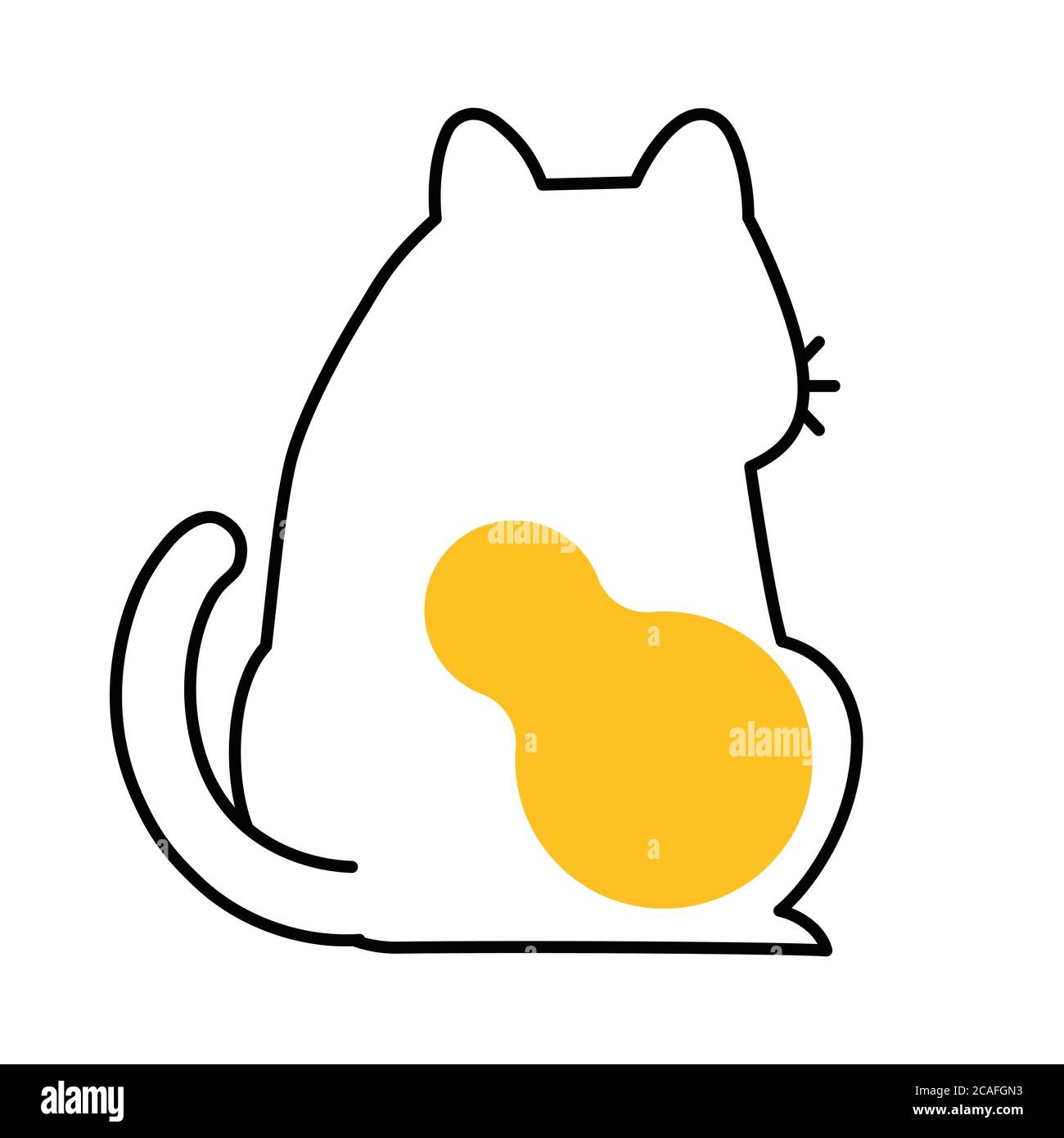 Dessin animé amusant et mignon chat, illustration vectorielle Illustration de Vecteur