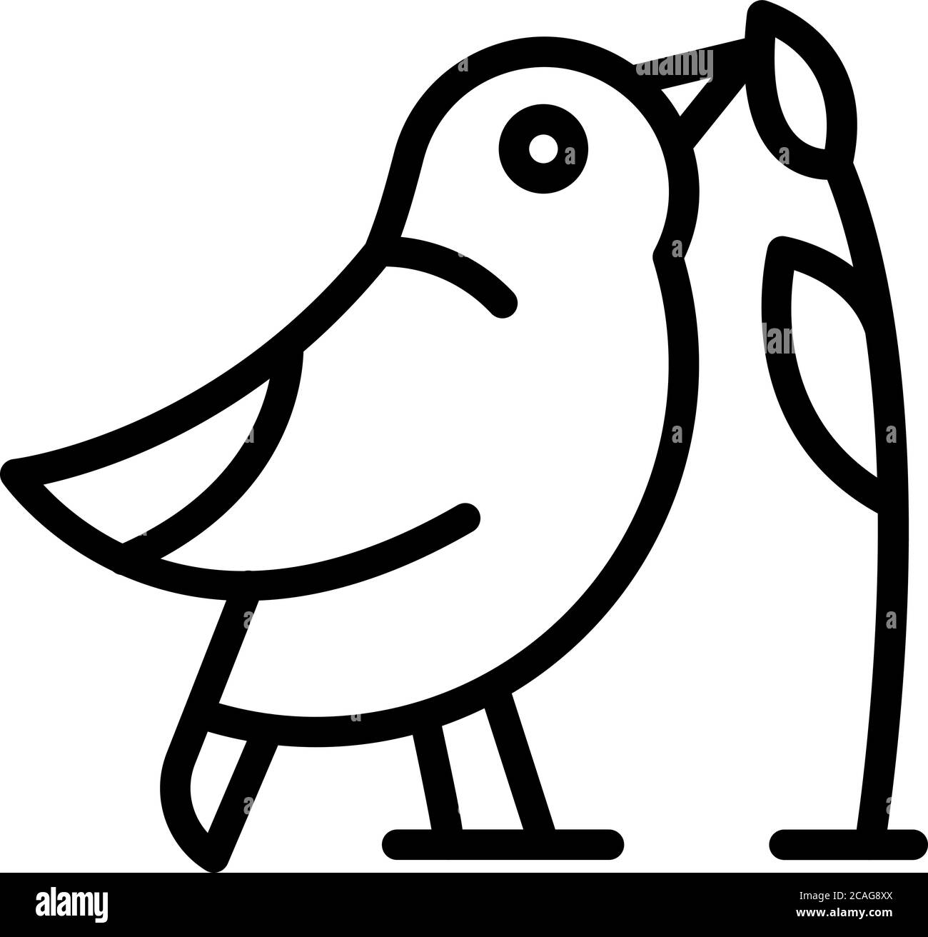 Icône de caille, style de contour Illustration de Vecteur