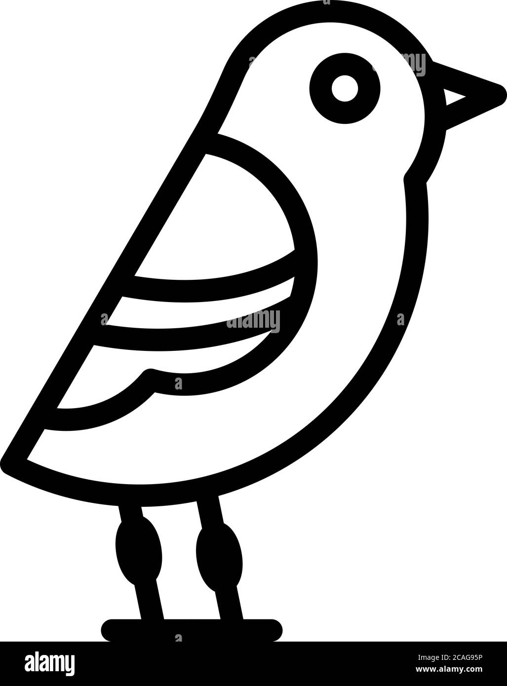 Icône oiseau caille, style de contour Illustration de Vecteur