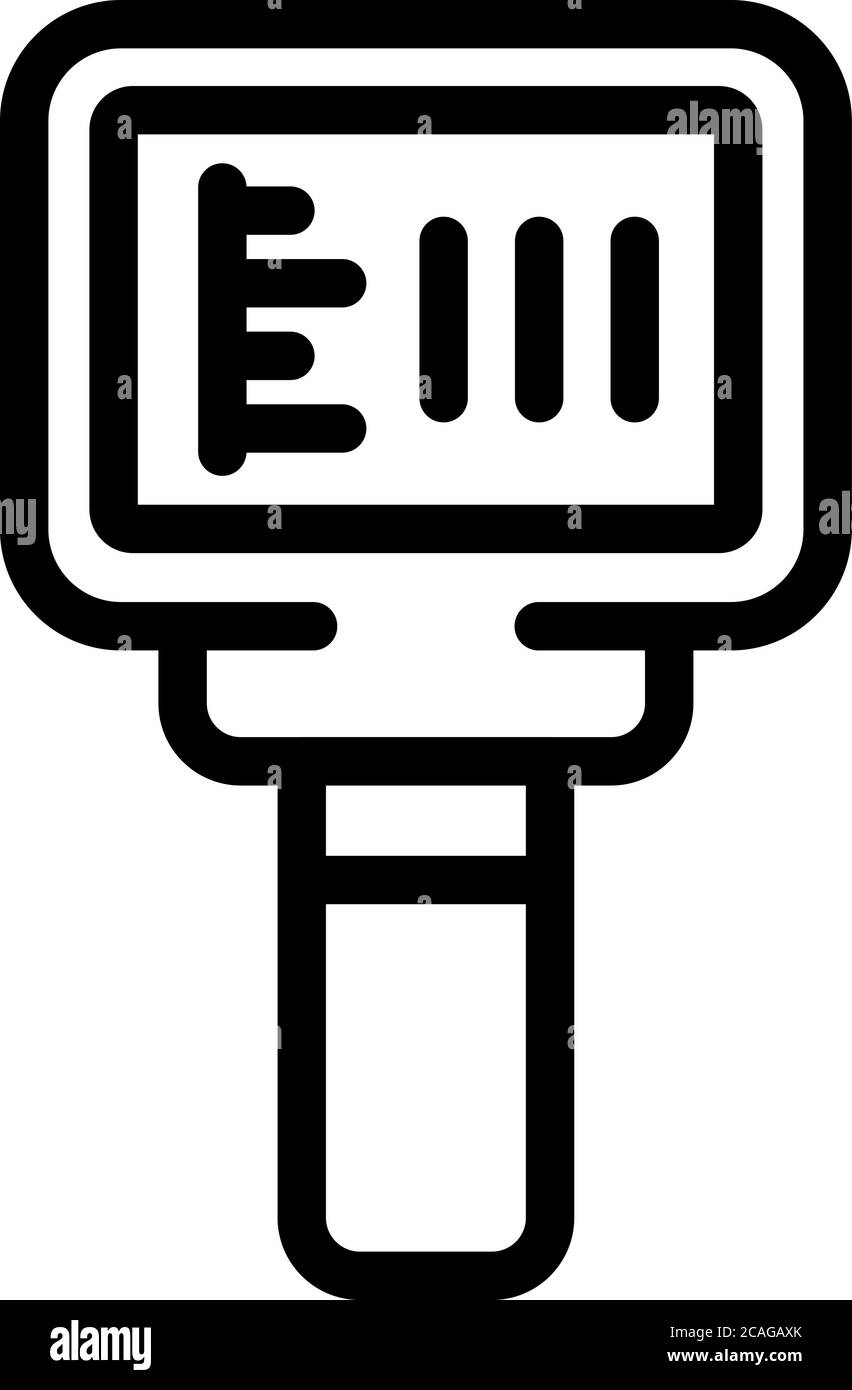Icône caméra thermique de chauffage, style de contour Illustration de Vecteur