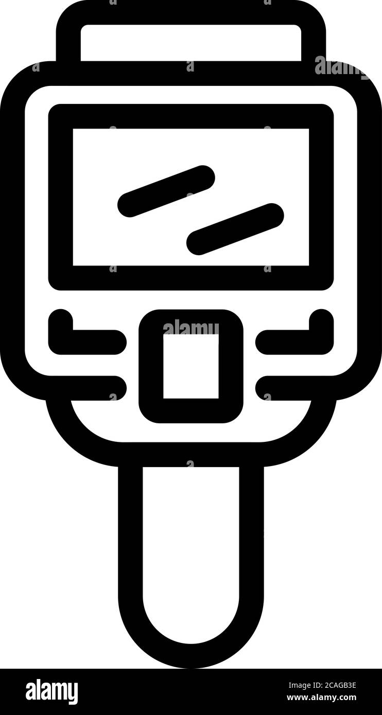 Icône de caméra infrarouge d'analyse, style de contour Illustration de Vecteur